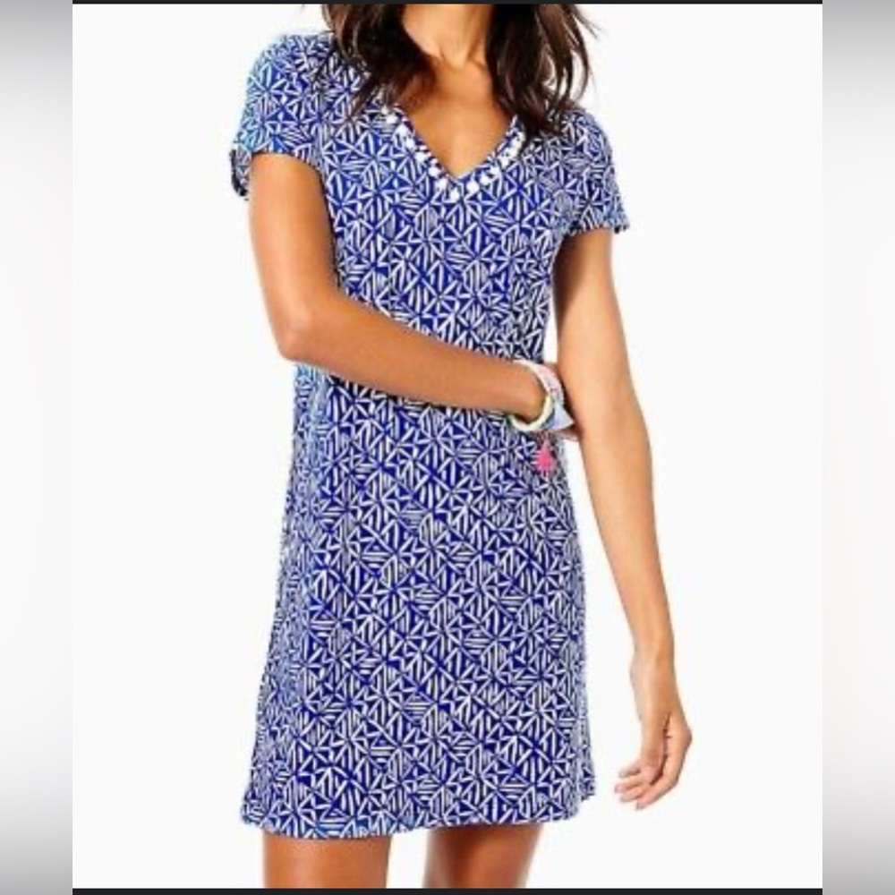 NWT - Lily Pulitzer Etta Dress Corsica Blue Easy Peasy Size Small